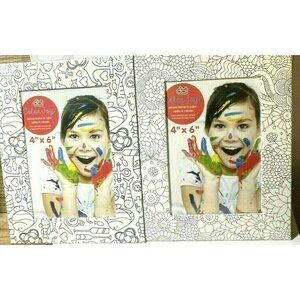 Color Joy 2 Picture Frames To Color 4" x 6" Sealed NIP Color W/DCI Color Pencils